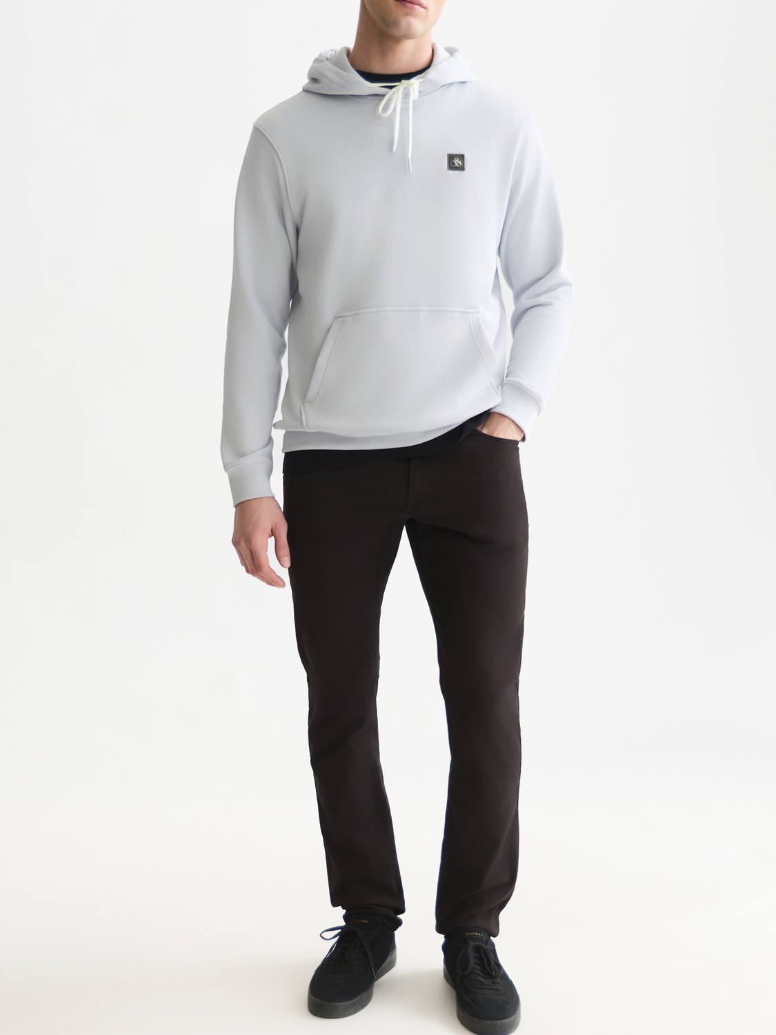Sweat à capuche coupe droite avec logo