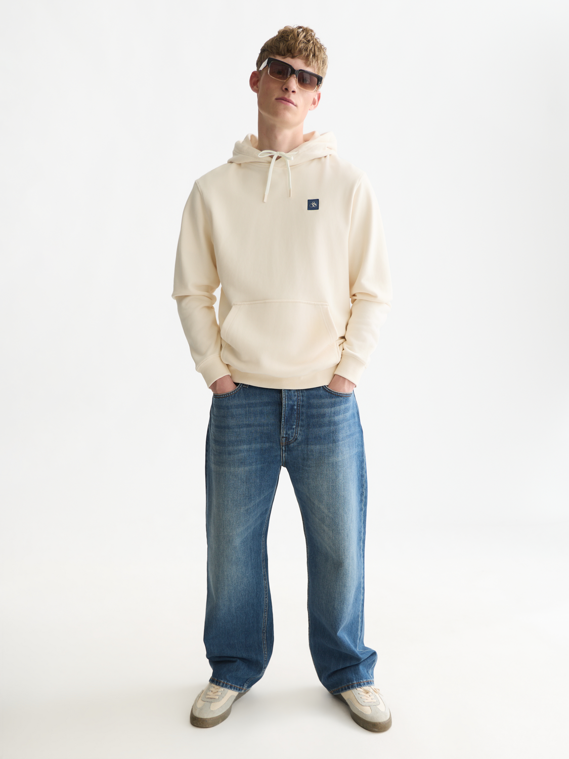 Logo Badge Regular-Fit Hoodie