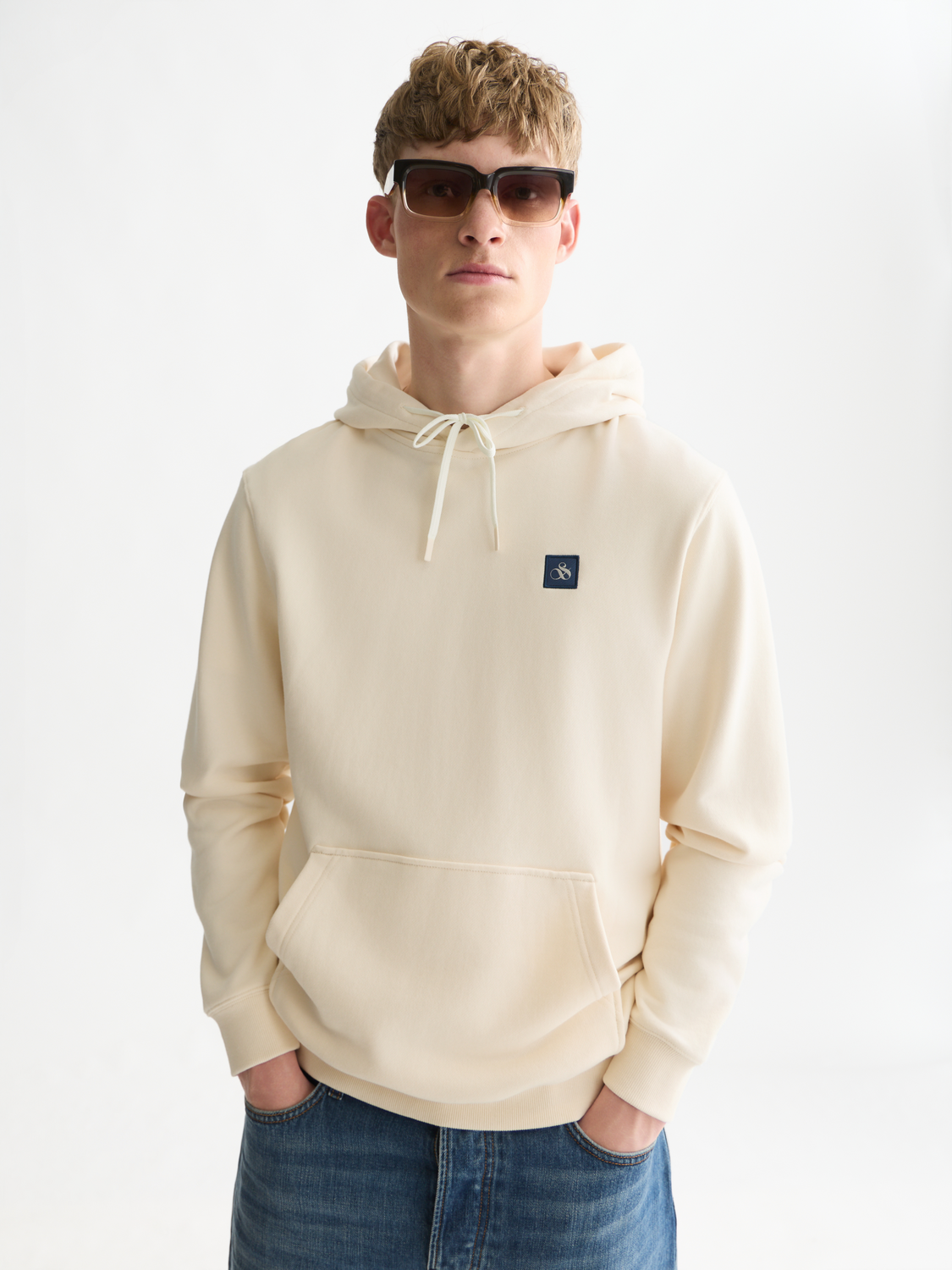 Logo Badge Regular-Fit Hoodie