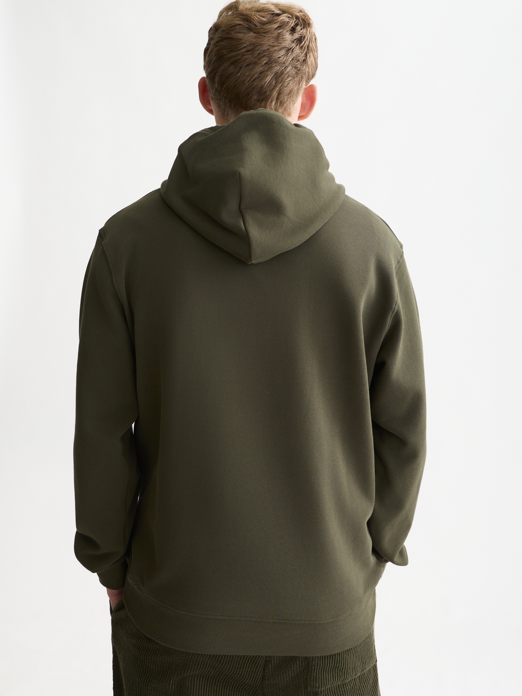 Logo badge regular-fit hoodie