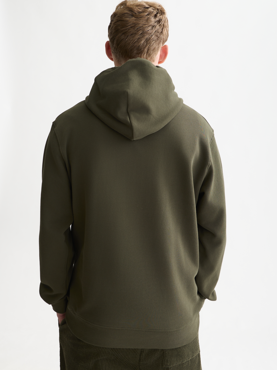Logo badge regular-fit hoodie