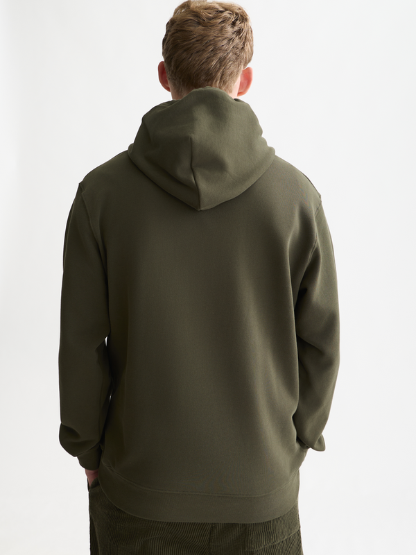 Logo badge regular-fit hoodie