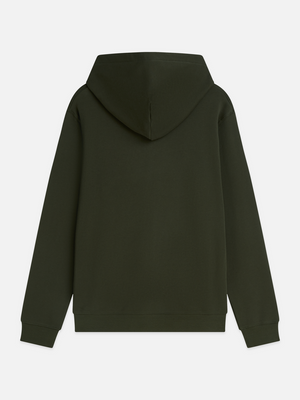 Logo badge regular-fit hoodie