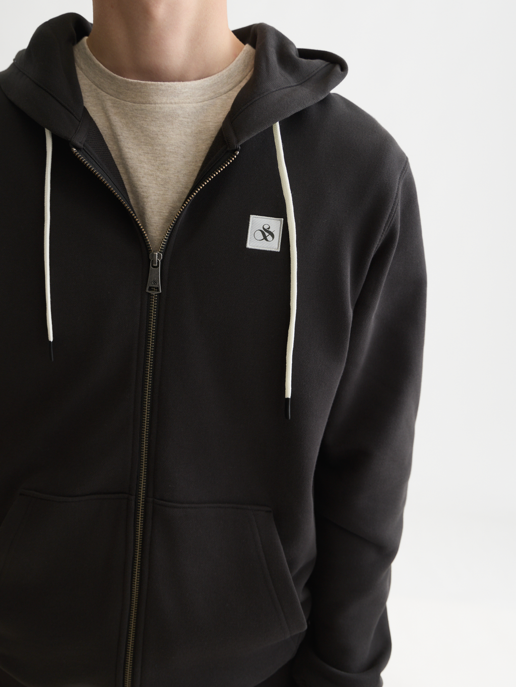 Logo Cotton Zip-Up Hoodie
