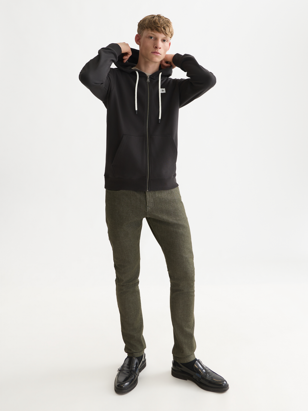 Logo Cotton Zip-Up Hoodie