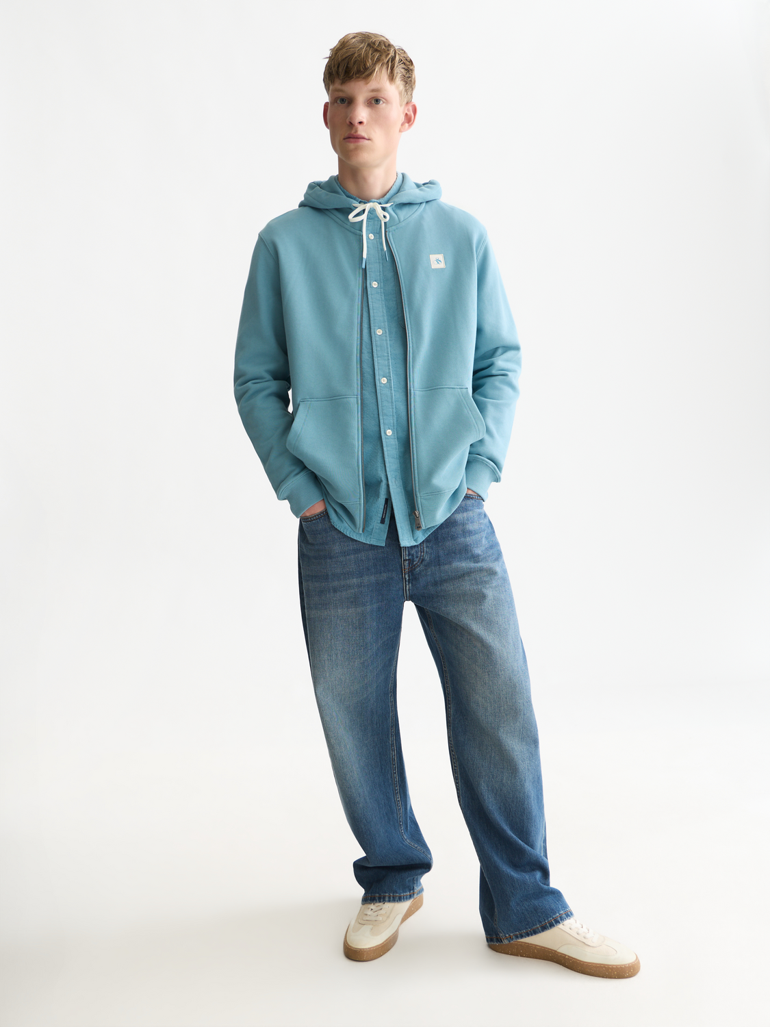 Logo Badge Regular-Fit Zip-Through Hoodie