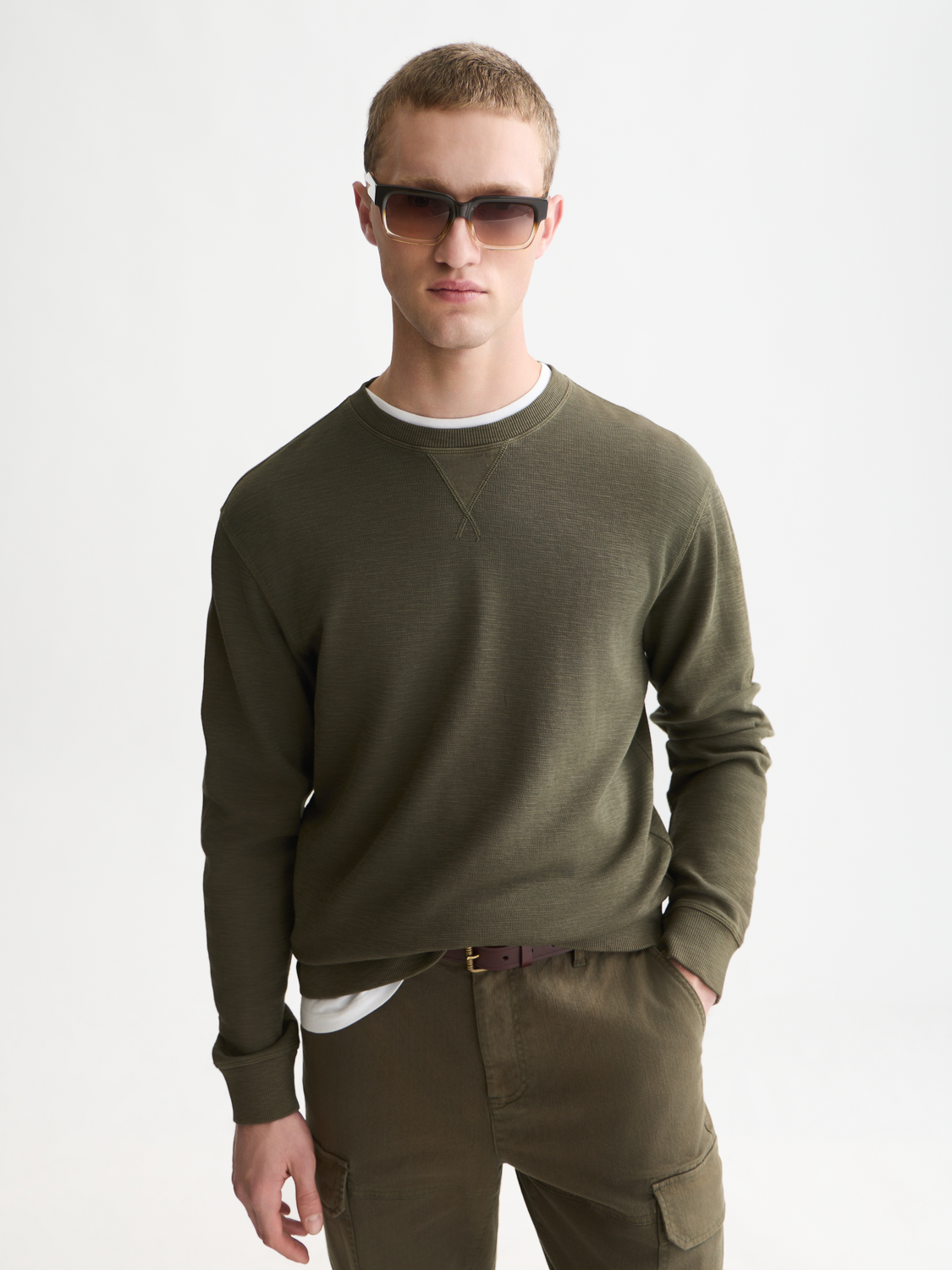 Garment-Dye Regular-Fit Sweatshirt