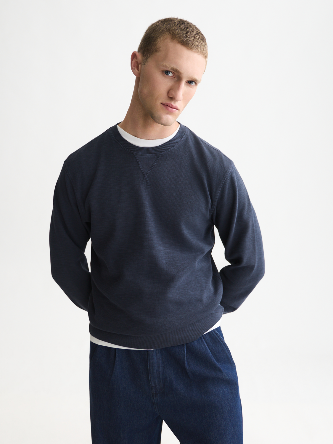 Garment-Dye Regular-Fit Sweatshirt