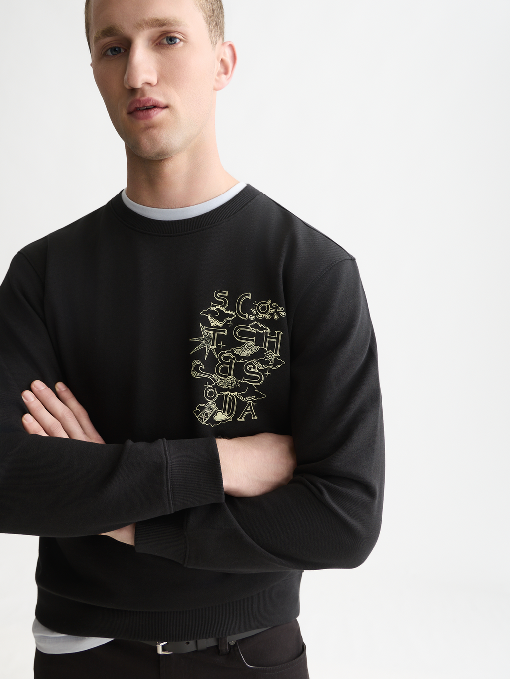 Left Chest Artwork Regular-Fit Sweatshirt