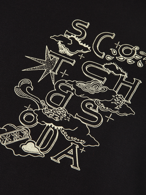 Sweatshirt mit normaler Passform und Artwork auf der linken Brust