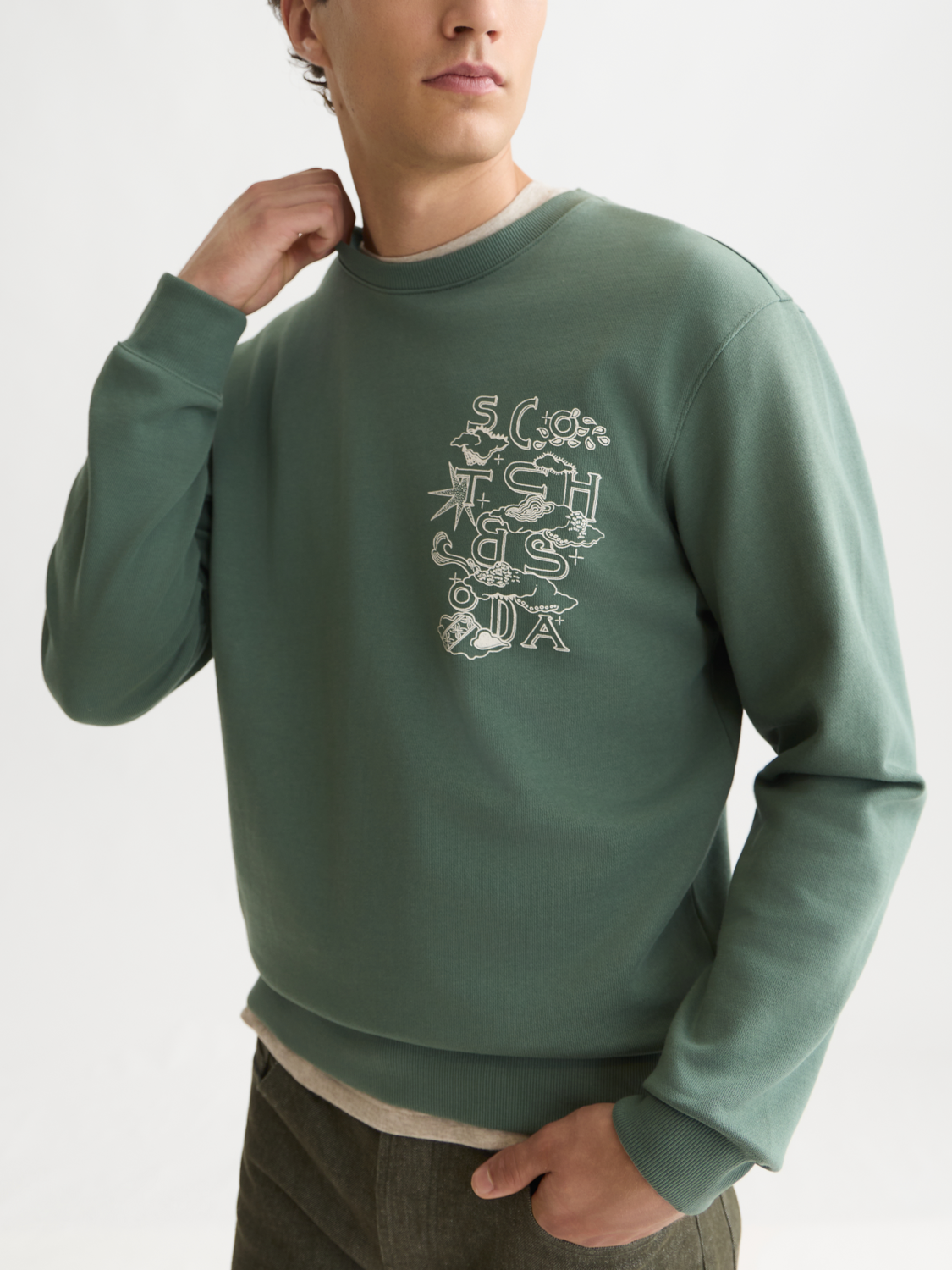 Left Chest Artwork Regular-Fit Sweatshirt