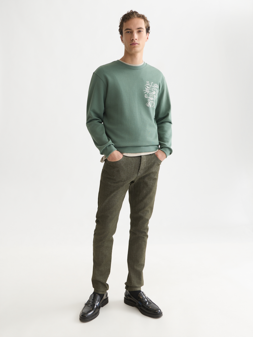 Left Chest Artwork Regular-Fit Sweatshirt
