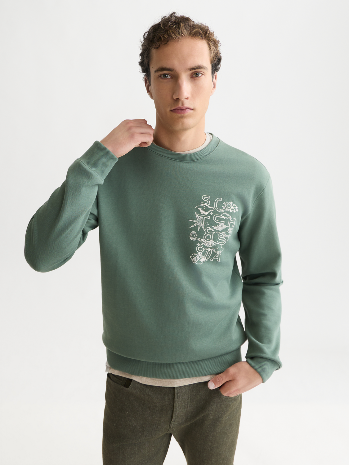 Left Chest Artwork Regular-Fit Sweatshirt