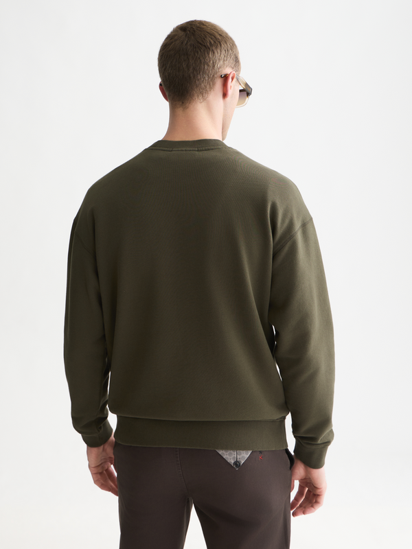Sweat-shirt coupe décontractée avec broderie sur le devant