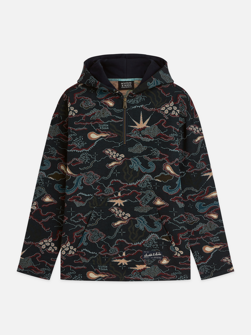 Jacquard Relaxed-Fit Hoodie