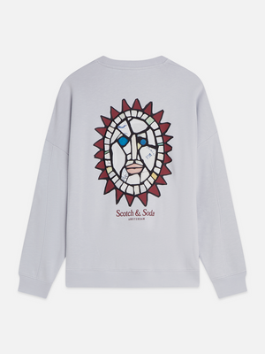 Front And Back Artwork Relaxed-Fit Sweatshirt