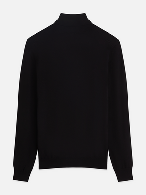 Embroidered Logo Turtleneck Knit Pullover