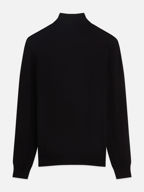 Embroidered Logo Turtleneck Knit Pullover