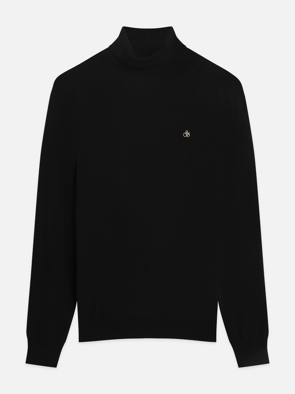 Embroidered Logo Turtleneck Knit Pullover