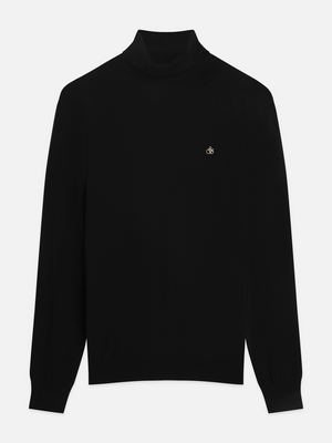 Embroidered Logo Turtleneck Knit Pullover