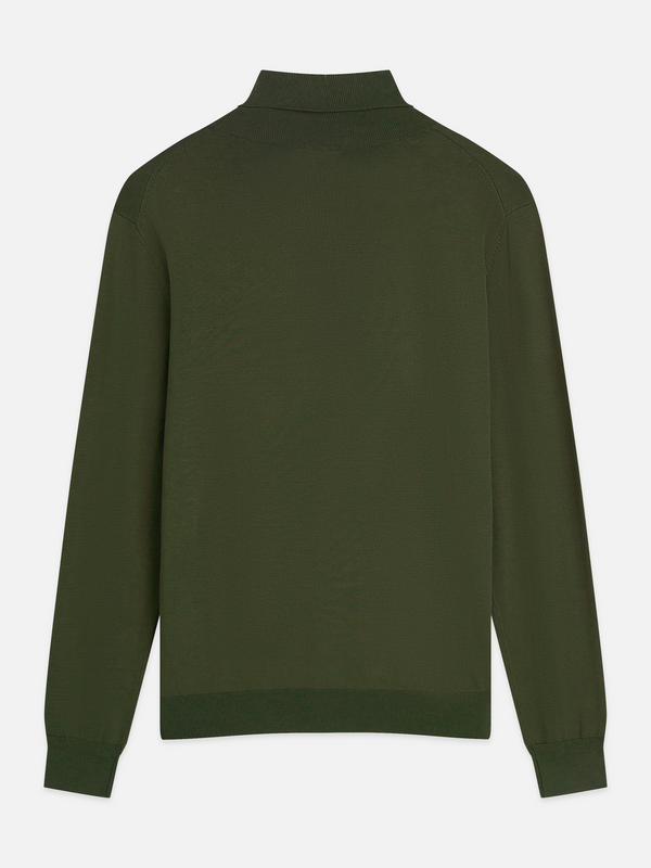 Embroidered Logo Turtleneck Knit Pullover
