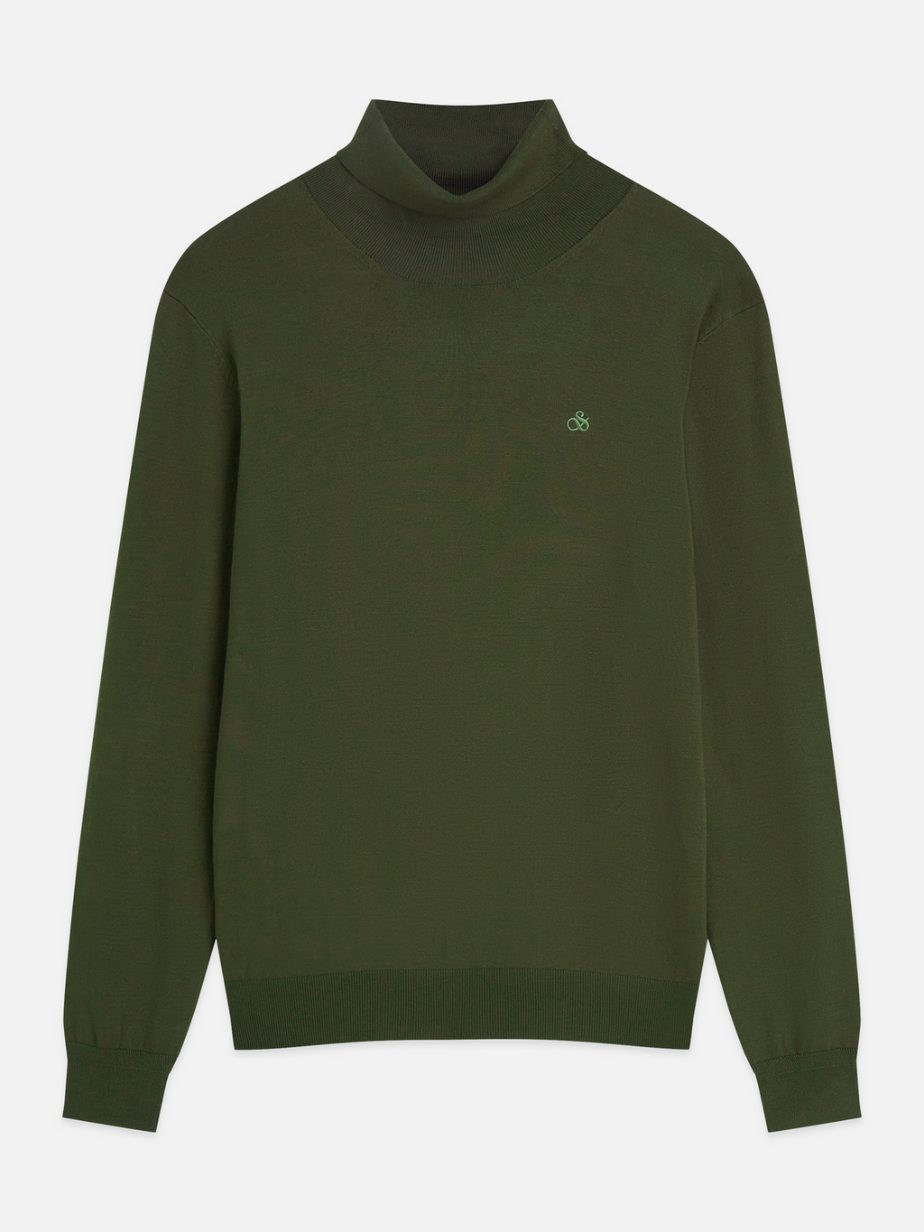 Embroidered Logo Turtleneck Knit Pullover