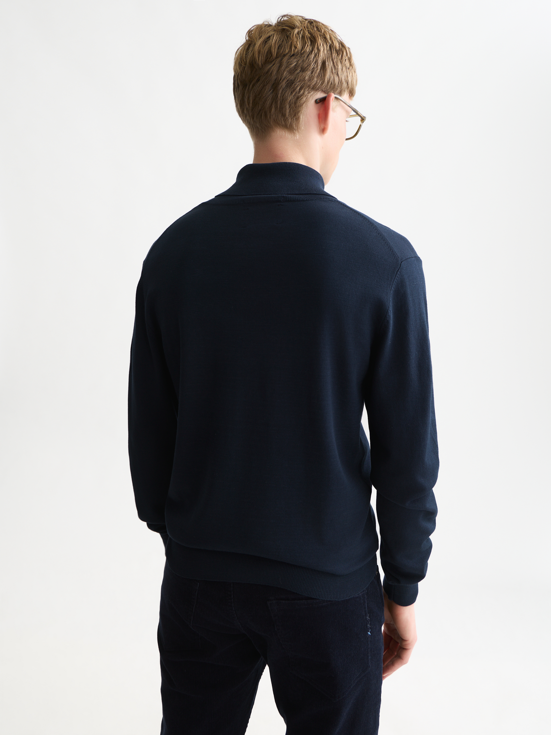 Embroidered Logo Turtleneck Knit Pullover