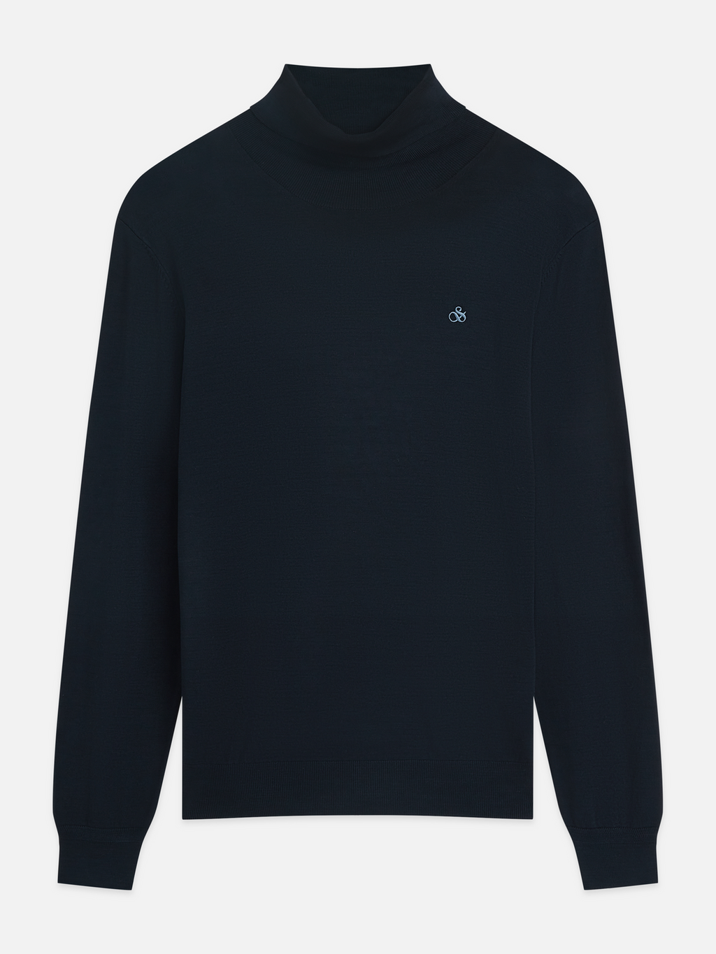 Embroidered Logo Turtleneck Knit Pullover