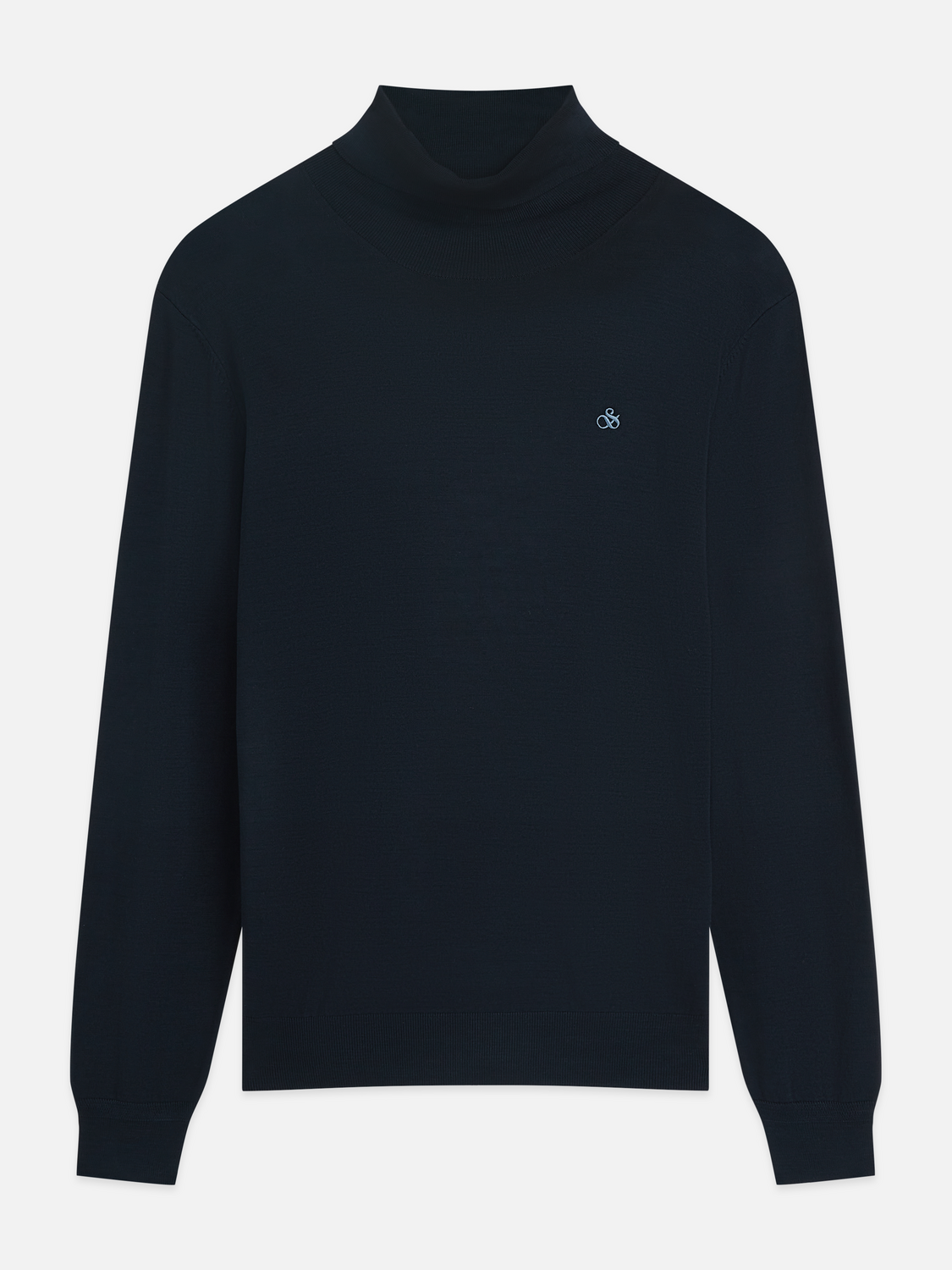 Embroidered Logo Turtleneck Knit Pullover