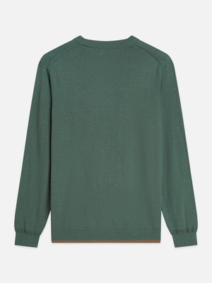 Speckled Wool-Blend Pullover