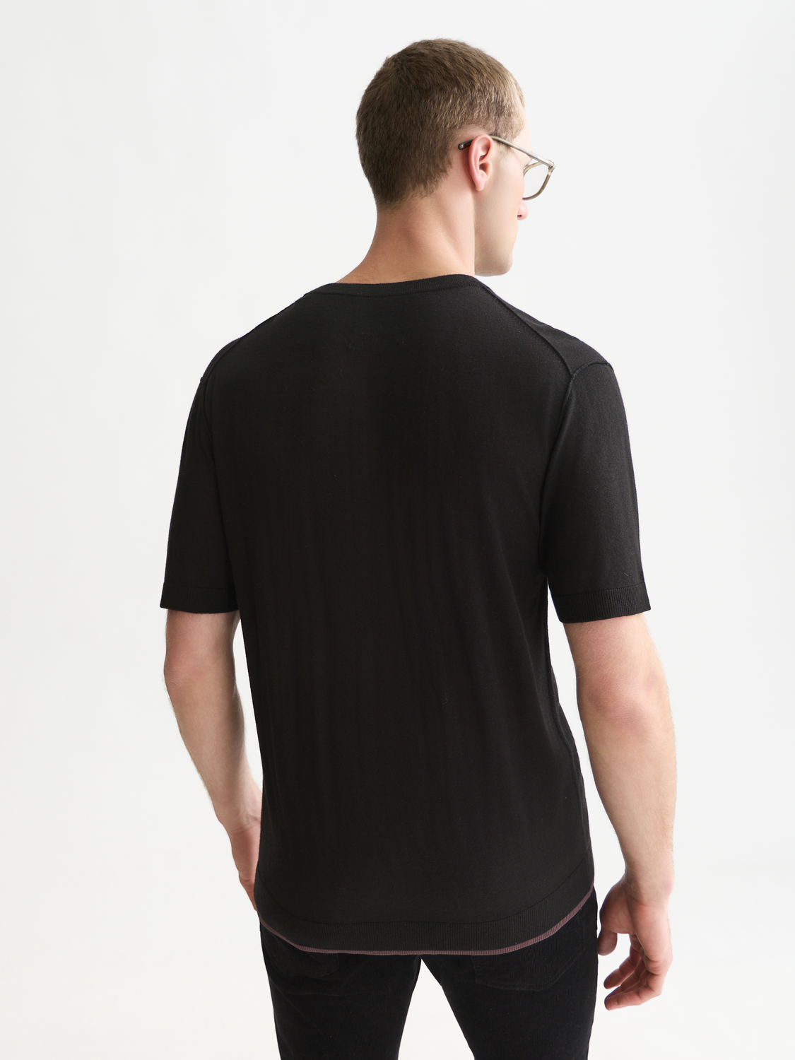 Knitted Wool-Blend Relaxed T-Shirt