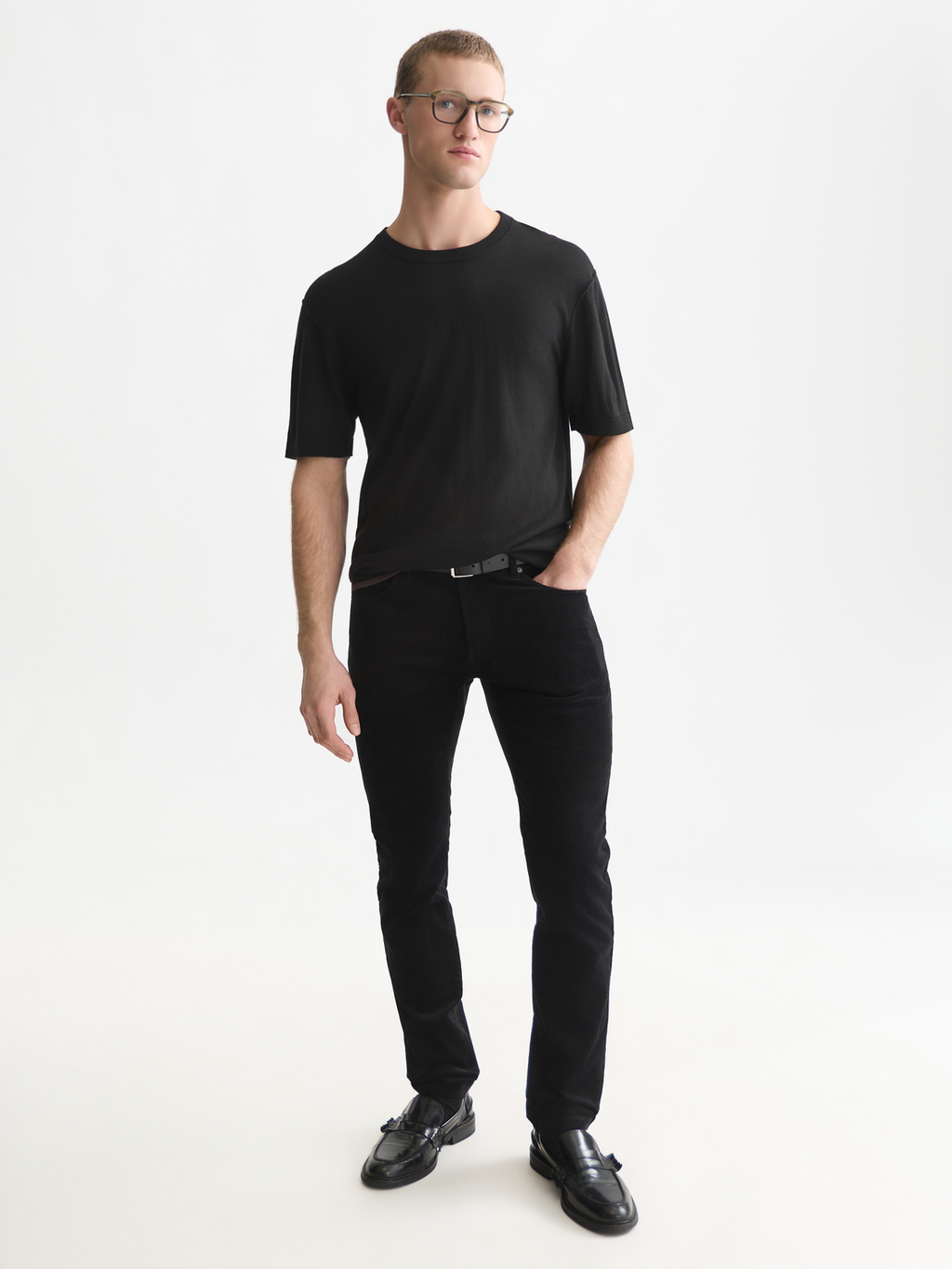 Knitted Wool-Blend Relaxed T-Shirt