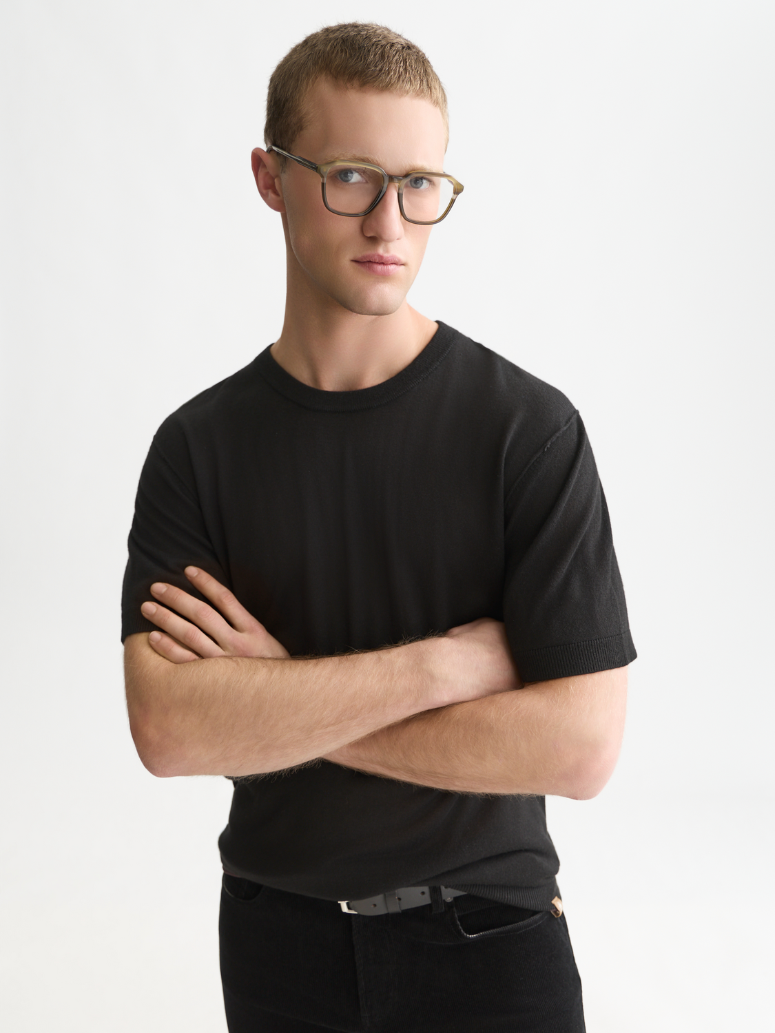 Knitted Wool-Blend Relaxed T-Shirt