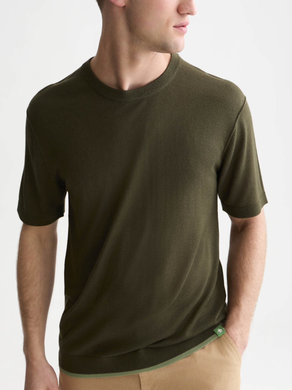 Knitted Wool-Blend Relaxed-Fit T-Shirt