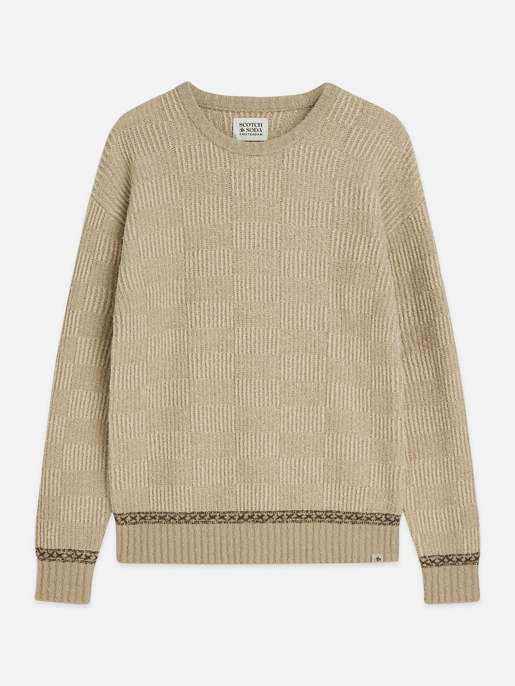 Chenille Structured Extra Dropped Shoulder Pullover