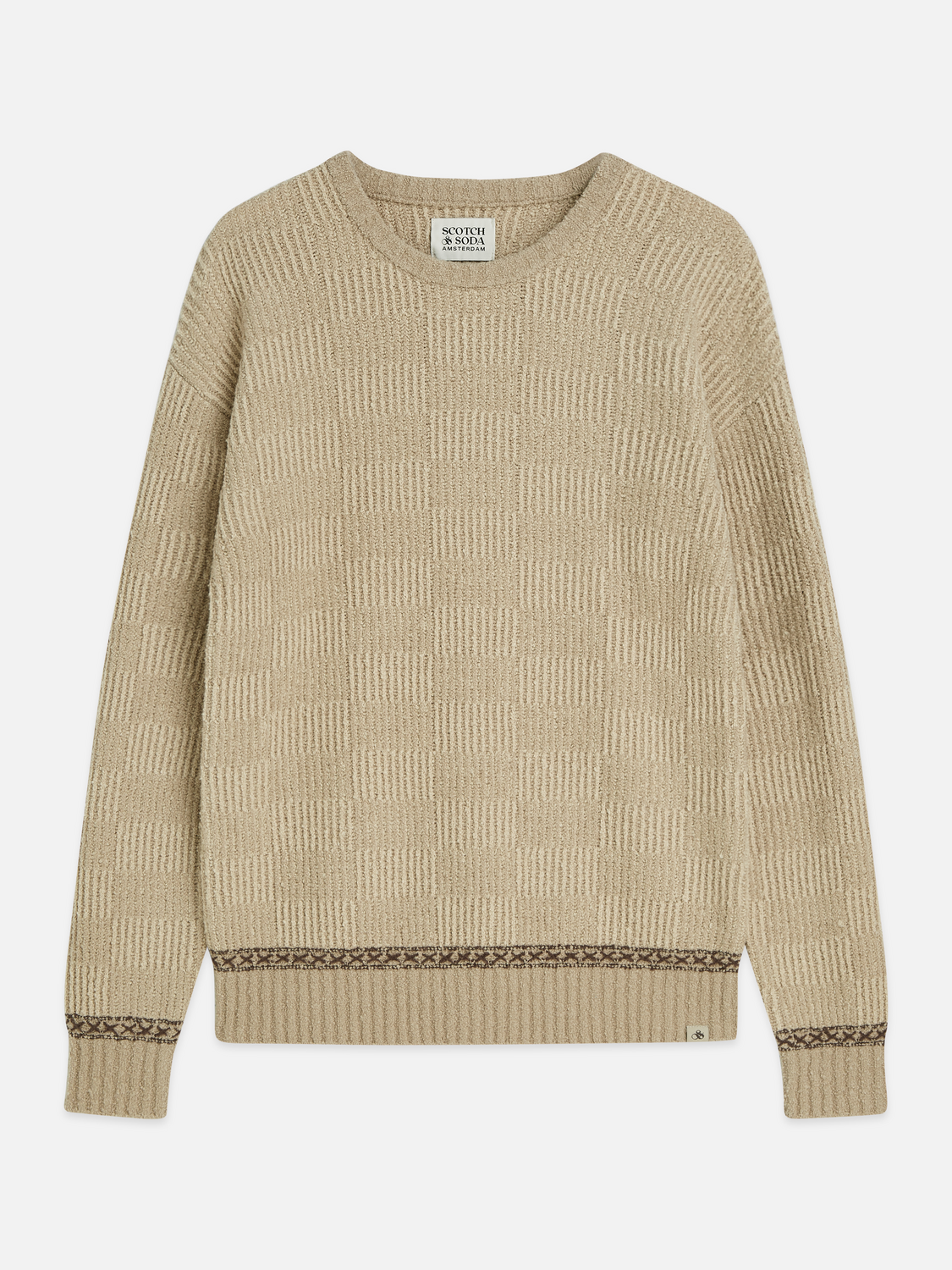 Chenille Structured Extra Dropped Shoulder Pullover