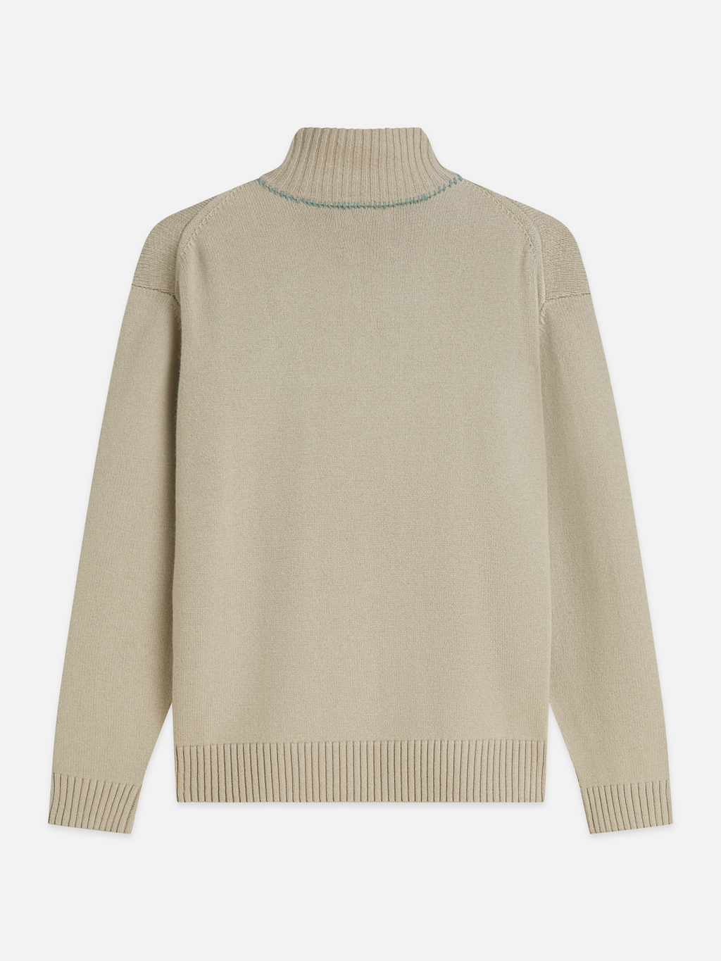 Cotton-Wool Blend Zip Pullover