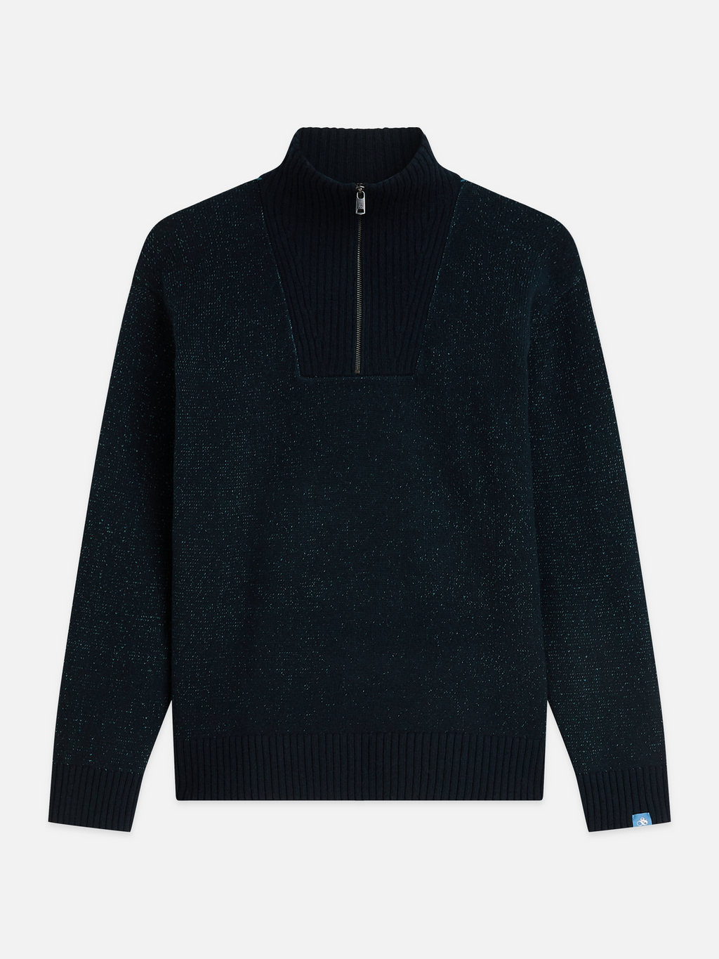 Cotton-Wool Blend Zip Pullover