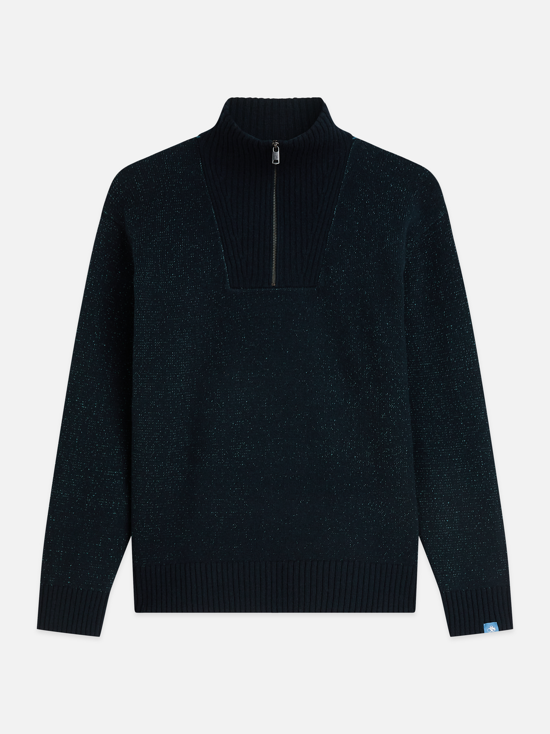 Cotton-Wool Blend Zip Pullover