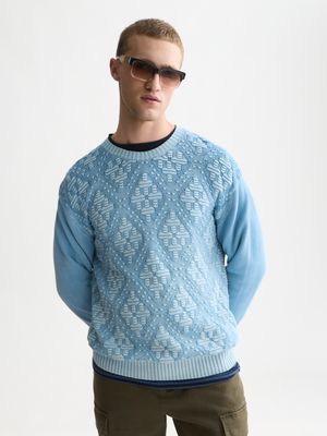 Structured Cotton Dropped Shoulder Pullover