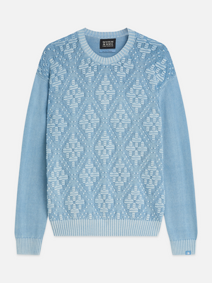 Structured Cotton Dropped Shoulder Pullover