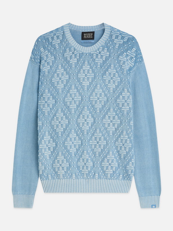 Structured Cotton Dropped Shoulder Pullover