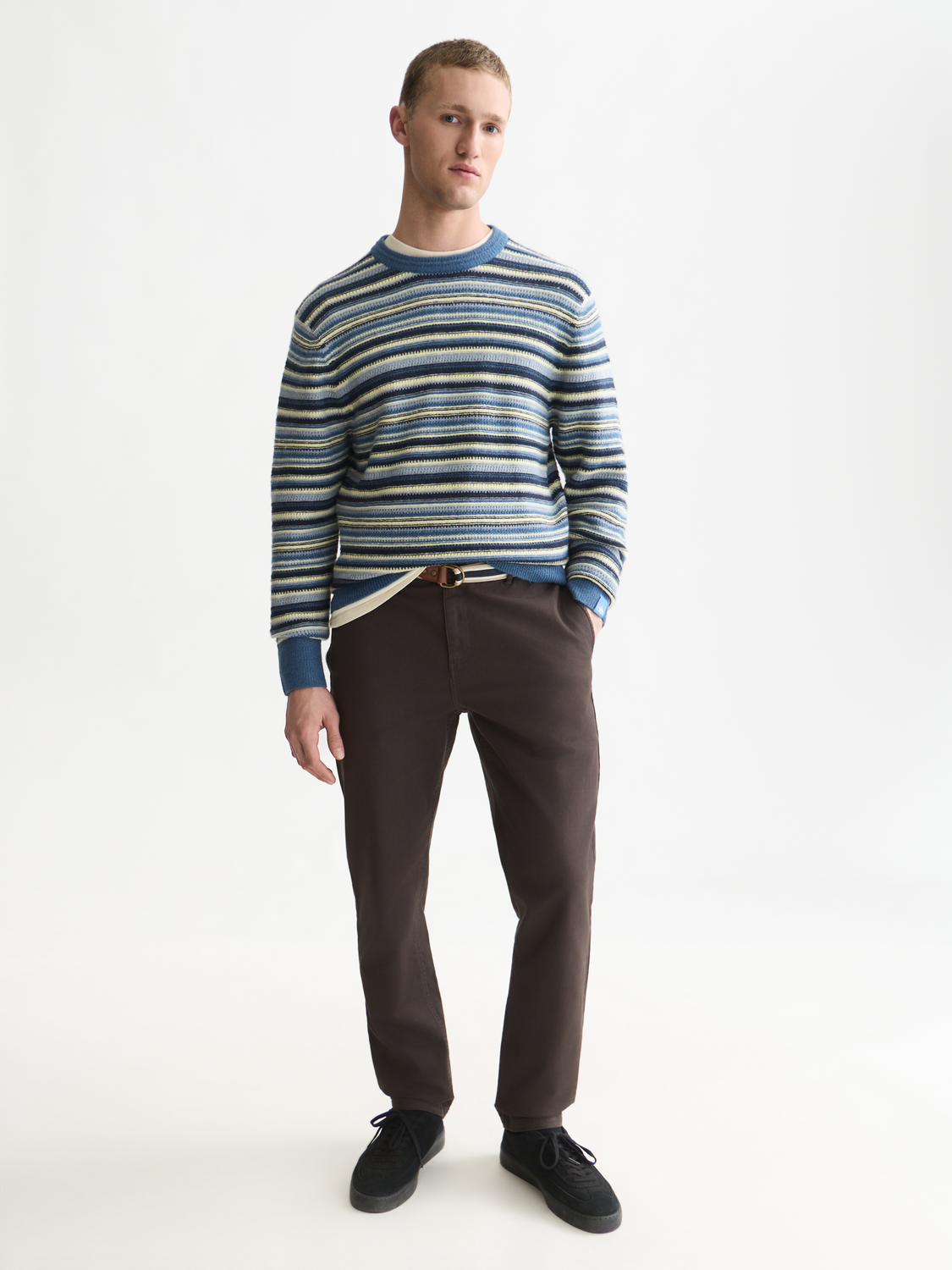 Soft Knit Stripe Regular-Fit Pullover