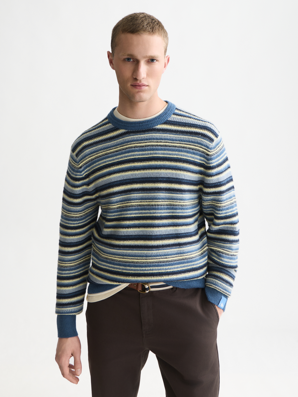 Soft Knit Stripe Regular-Fit Pullover