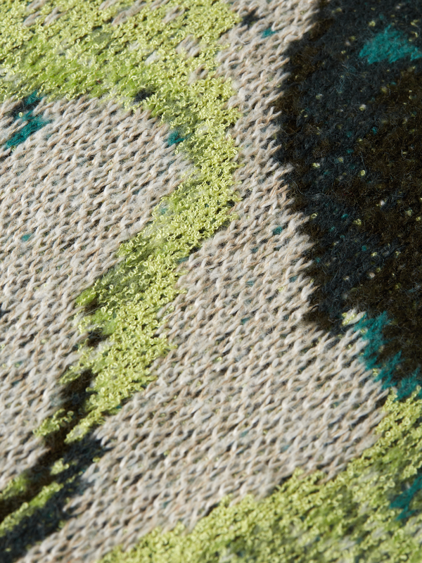 Pull ample en coton et lin mélangés, motif aquarelle