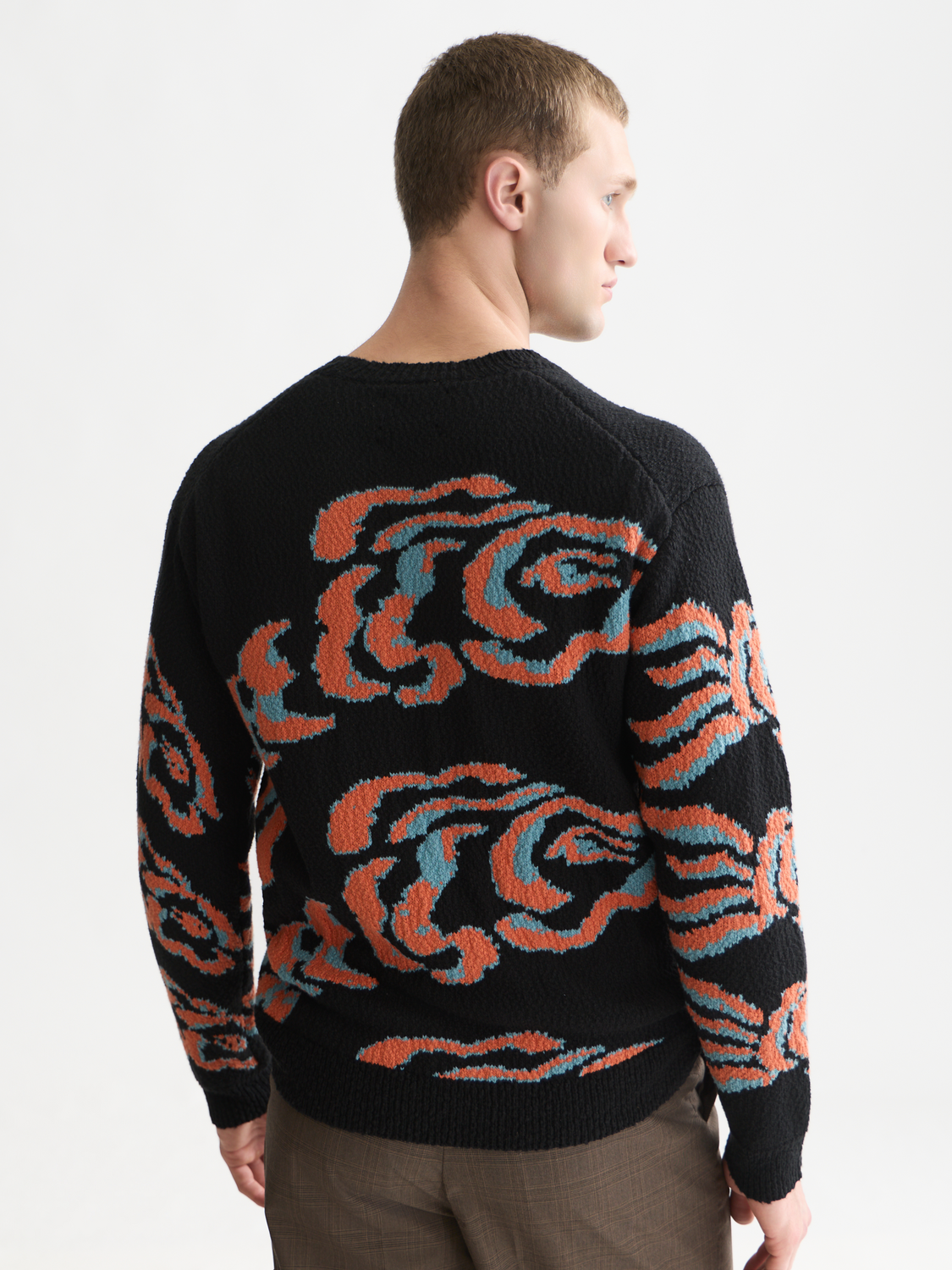 Cotton-Blend Jacquard Knit Pullover