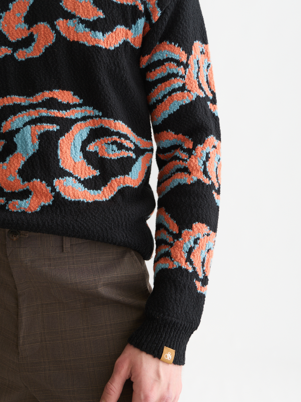 Cotton-Blend Jacquard Knit Pullover