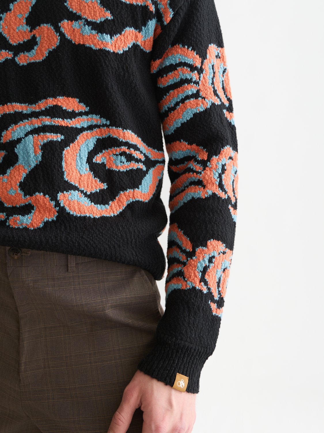 Cotton-Blend Jacquard Knit Pullover