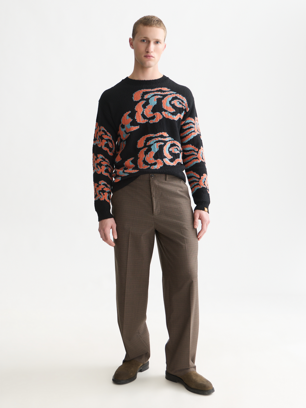 Cotton-Blend Jacquard Knit Pullover