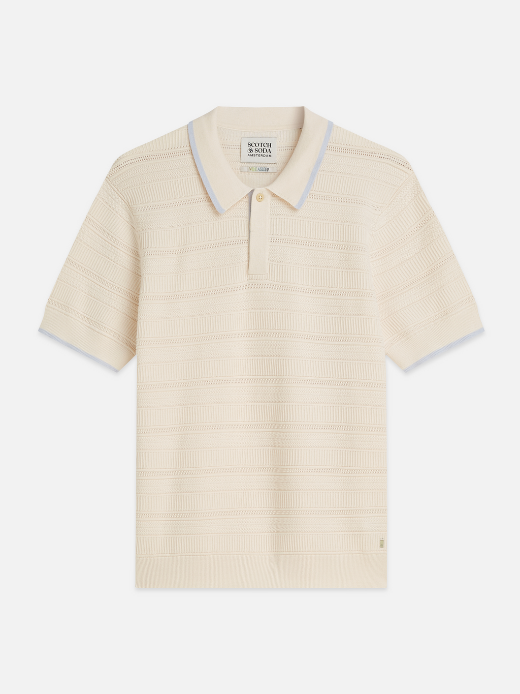 Structured Knitted Regular-Fit Polo